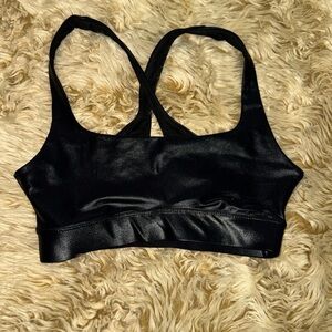 Carbon 38 shimmer black strap bra